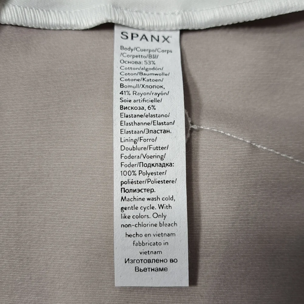 SPANX Women's Slim Straight Pants in Classic White Size M 20372R Grey Linings - Picture 10 of 16